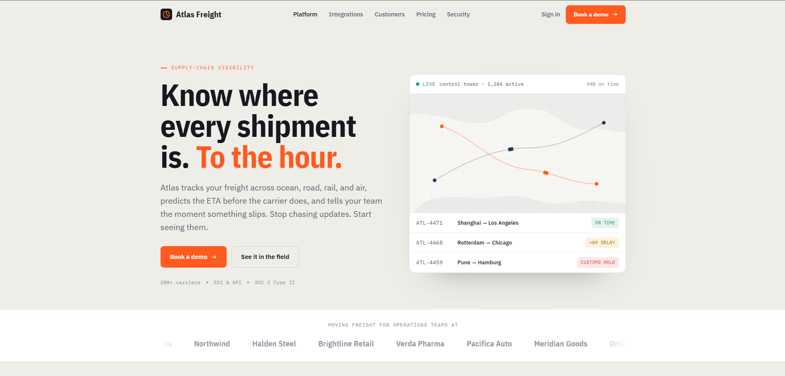 Atlas Freight — Supply Chain Visibility
