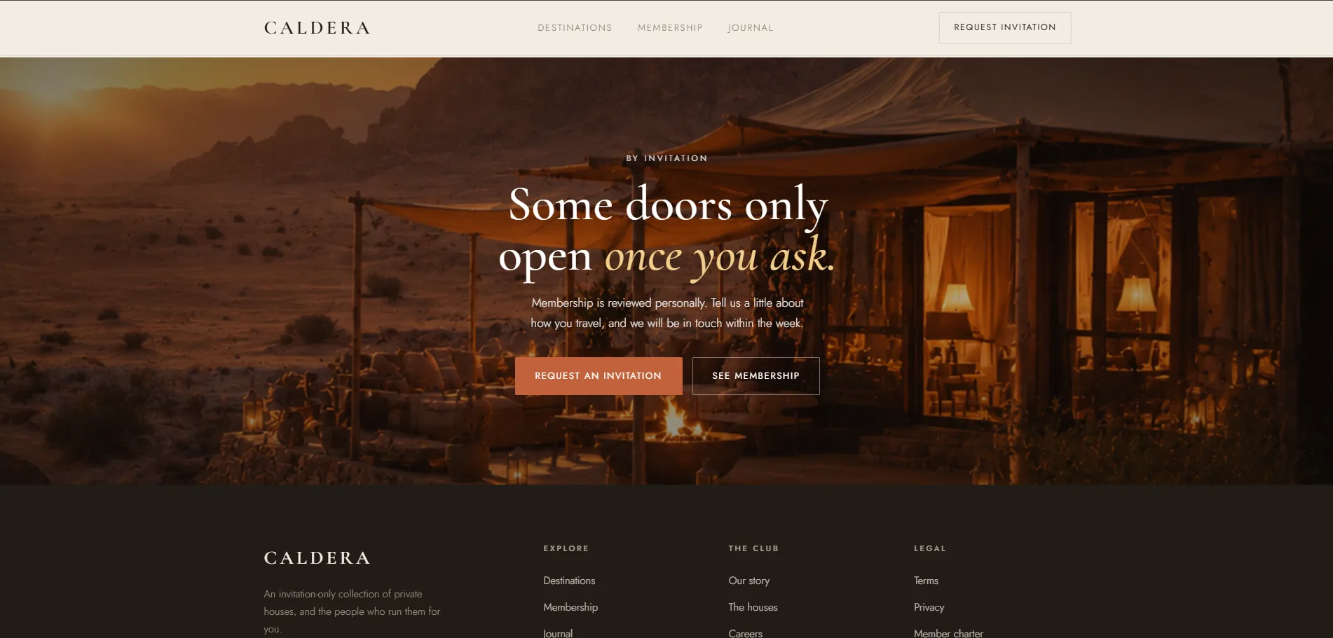 Caldera · Membership