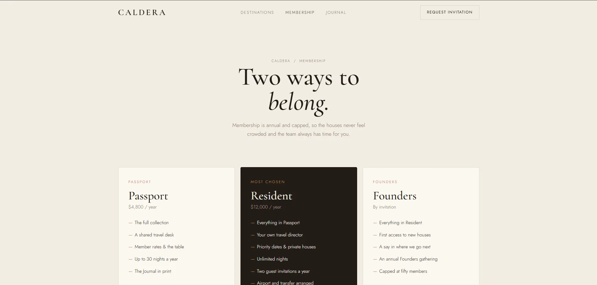 Caldera · Application