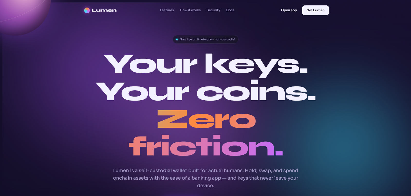 Lumen — Self-Custodial Crypto Wallet