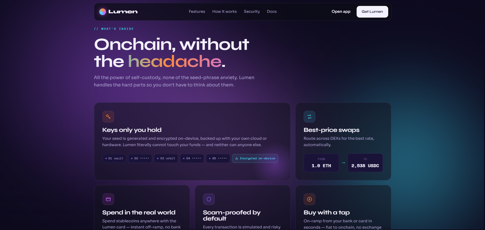 Lumen — Screen 2