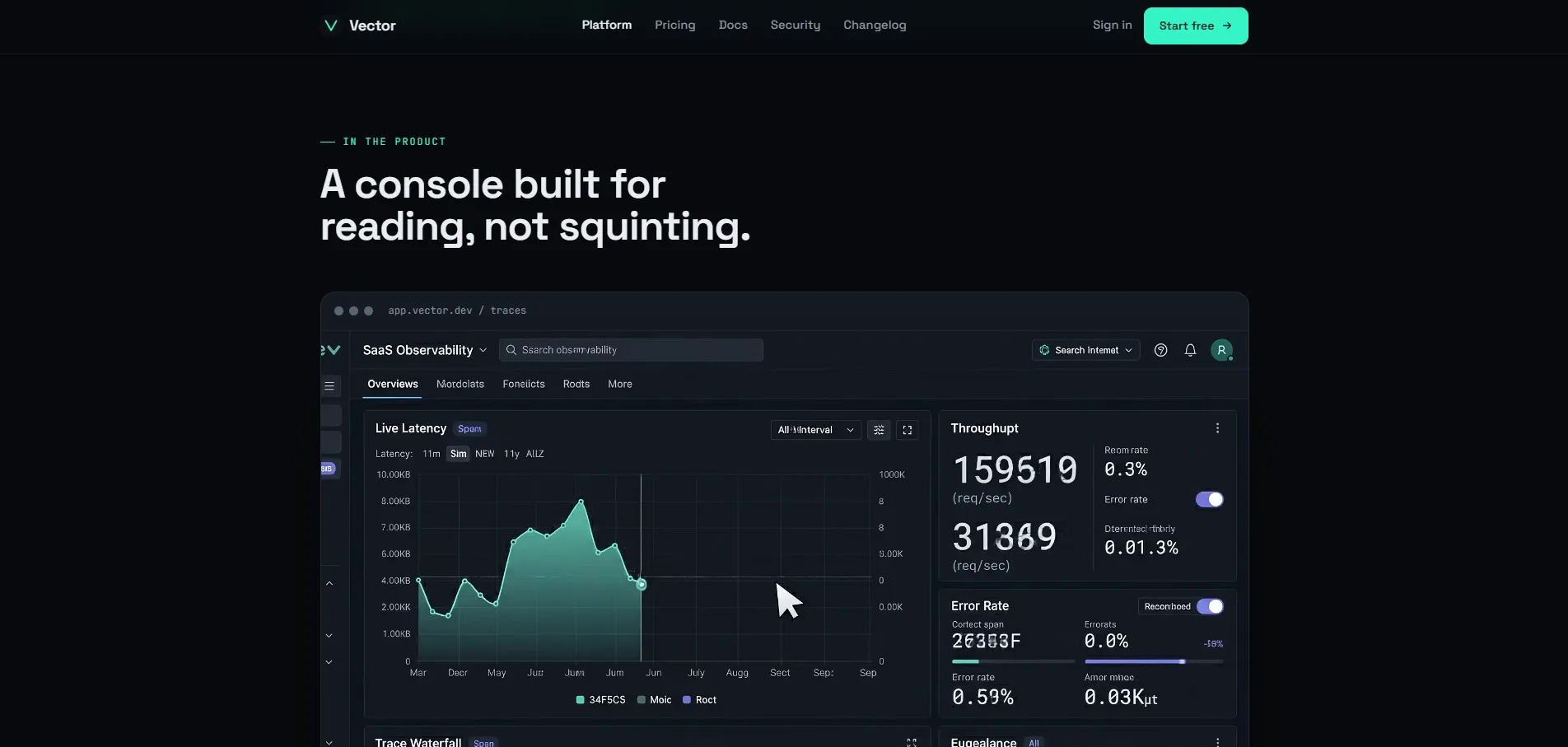 Vector · Cost & Latency Monitor