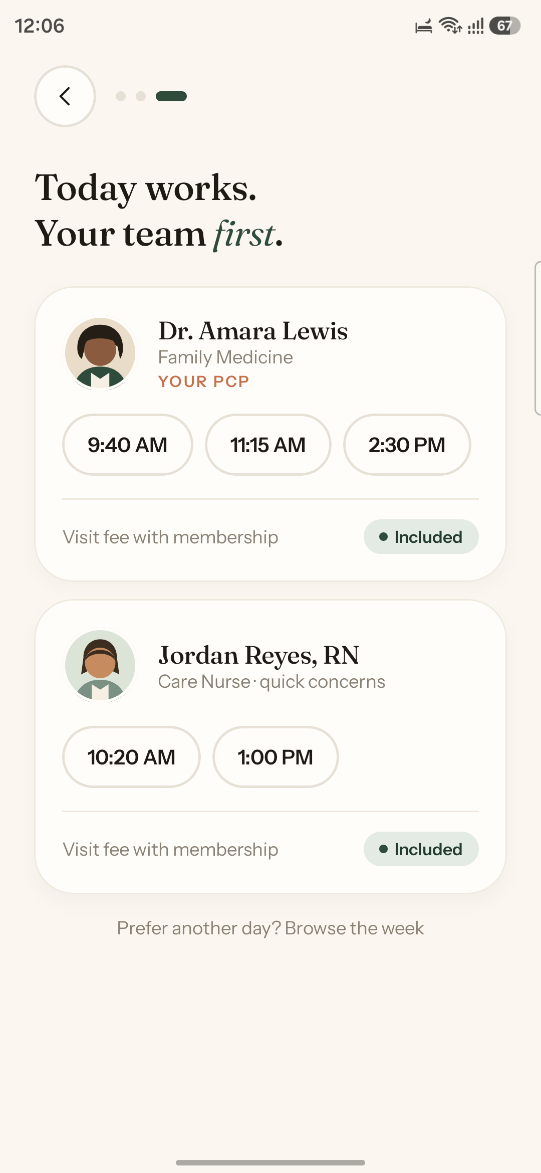 Same-day slots