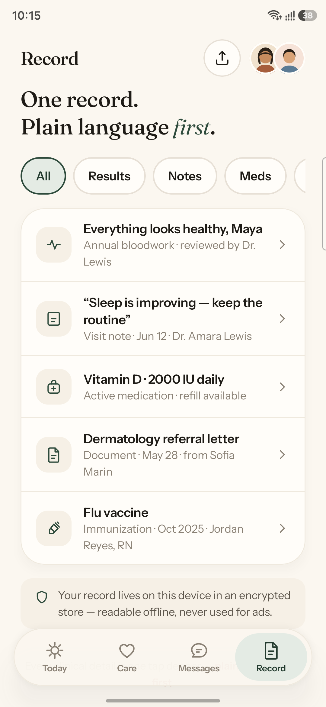 Health record
