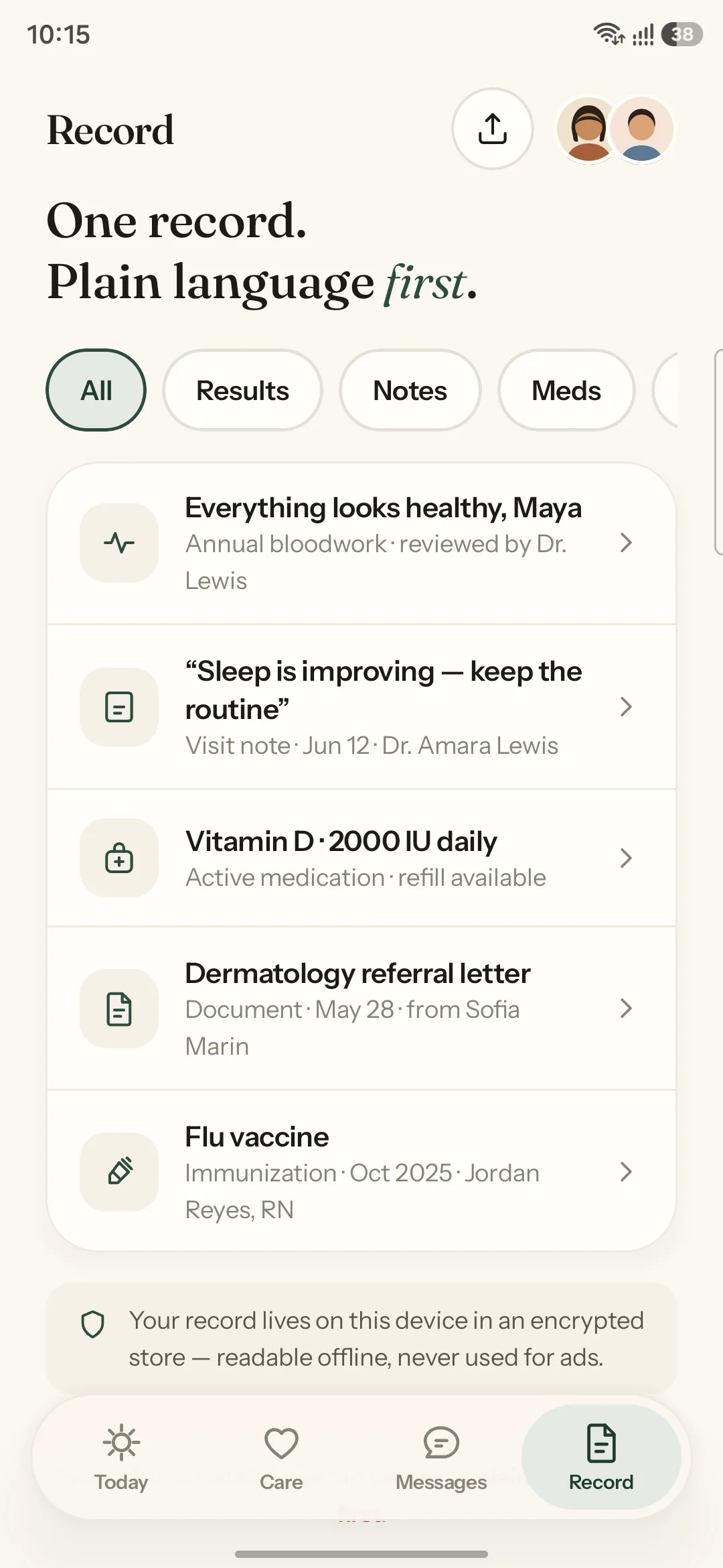 Health record