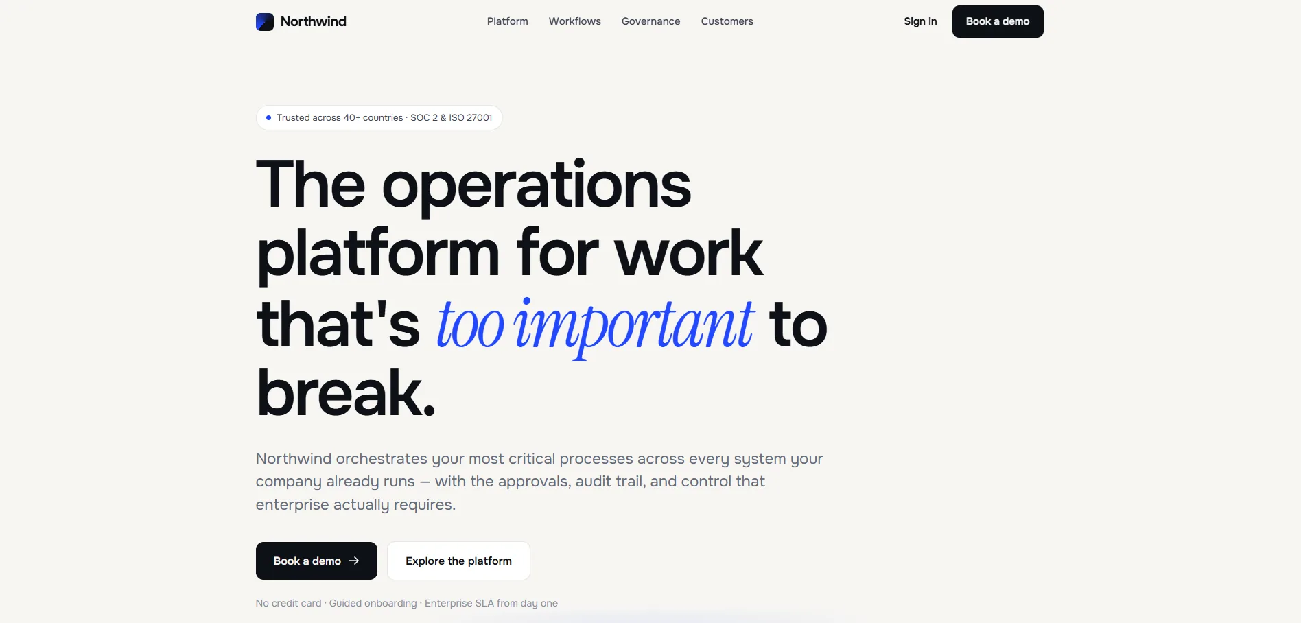 Northwind: Enterprise Operations Platform