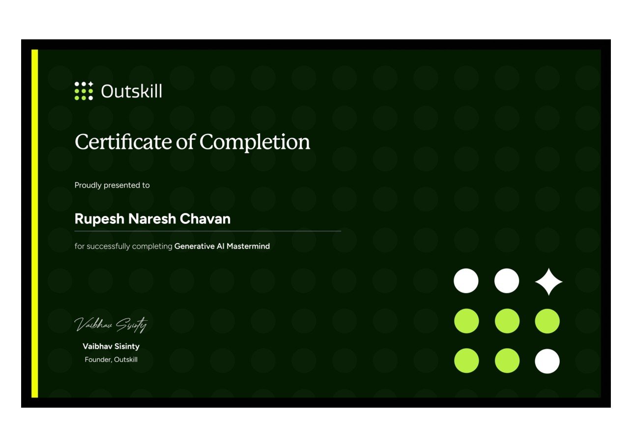 Generative AI Mastermind Certificate
