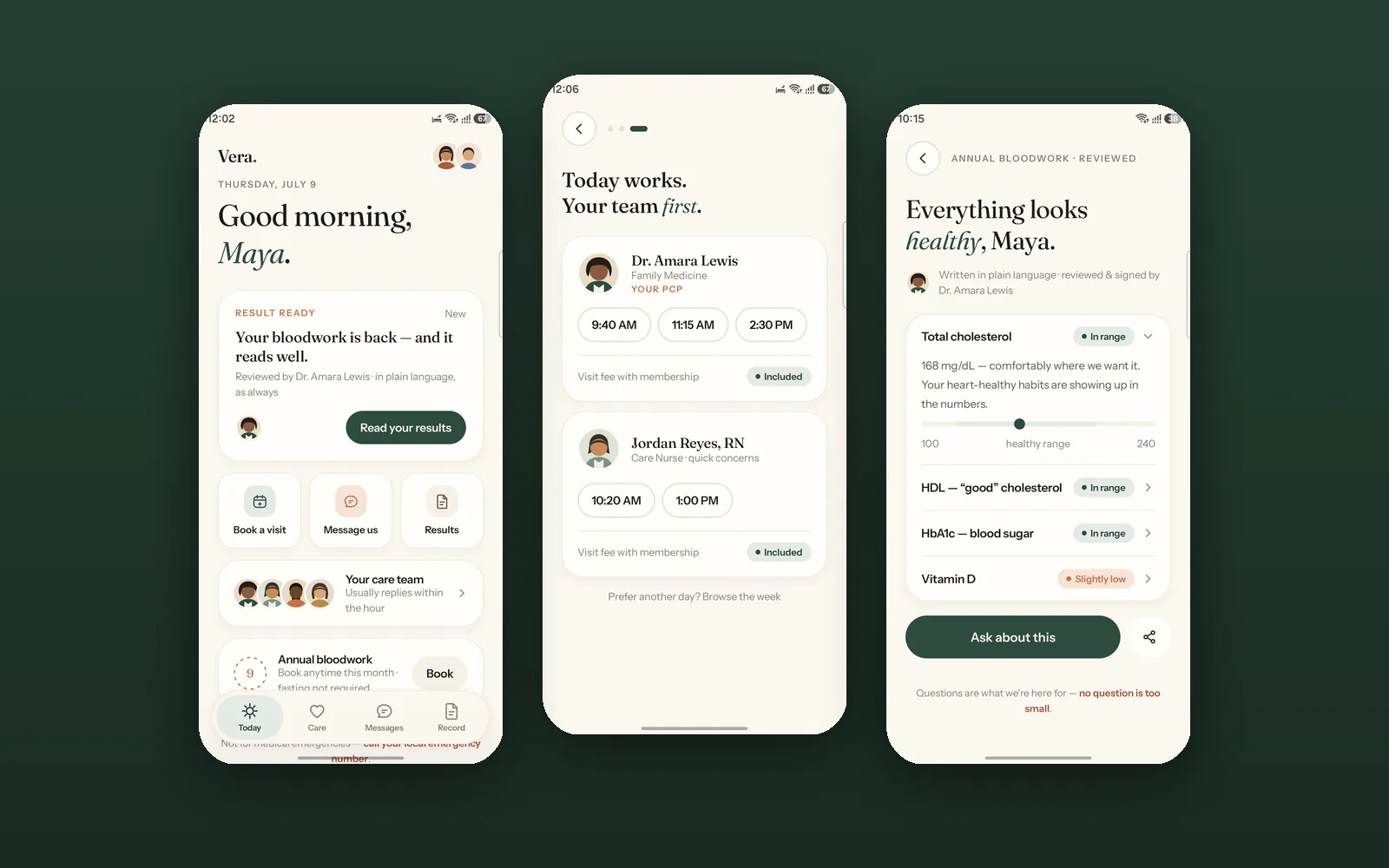 Vera: native Android member app for primary care