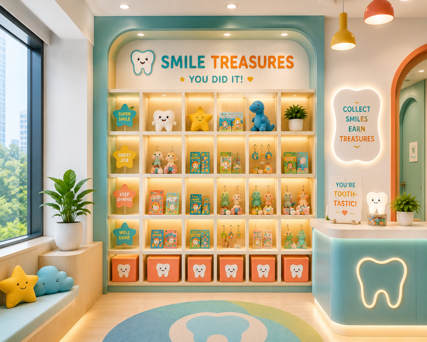 The treasure wall of prizes