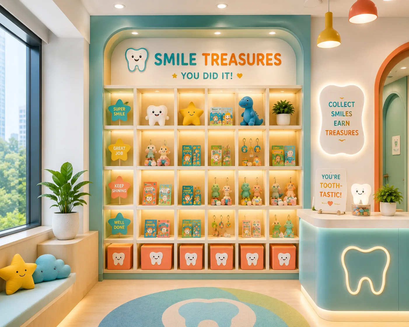 The treasure wall of prizes