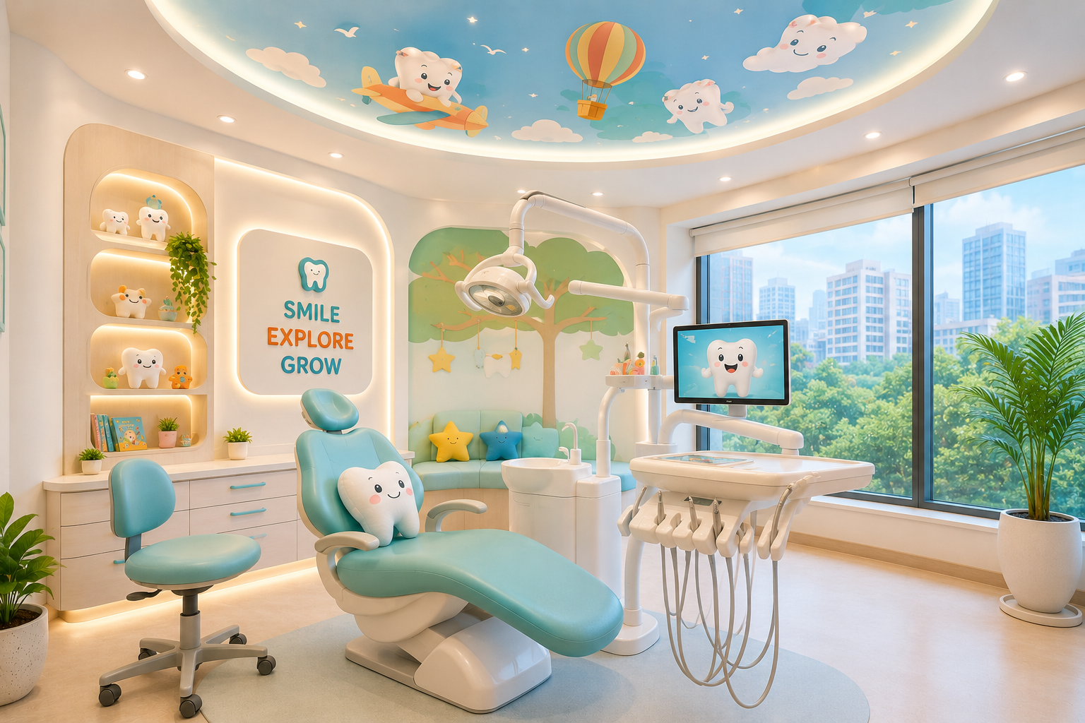A gentle, kid-friendly treatment room